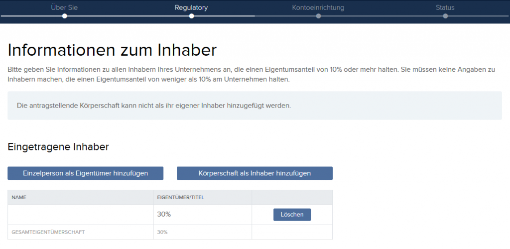 Informationen zum Inhaber